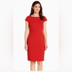 Alyx Limited Rust Orange Sheath Zip Up Career Office Dress Women's Plus Size 16